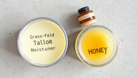 Minimalist Skincare with Grass-Fed Tallow and Manuka Honey for Hydration and a Healthy Skin Barrier